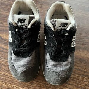 New Balance Kids' Black and Gray Sneakers